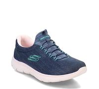 Skechers Women's Summits Sneaker, Navy Blue Hot Pink Multicolor, 8 UK Wide