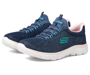 Skechers Women's Summits Sneaker, Navy Hot Pink Multicolour, 6 UK