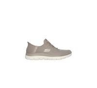 Skechers Women's Summits Classy Night Slip-On Sneakers, Taupe Mesh/Gold Trim, 4 UK