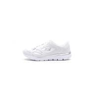 SKECHERS Womens Summits Suited Trainers White/Silver 6
