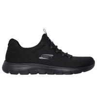 Skechers Women's Summits - Summer Blush Sneaker in Black, Size 5.5 | Textile/Synthetic, Vegan, Machine Washable