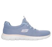 Skechers Women's Summits - Summer Blush Sneaker in Light Blue, Size 5 | Textile/Synthetic, Vegan, Machine Washable