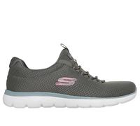 Skechers Women's Summits - Summer Blush Sneaker in Olive, Size 5 | Textile/Synthetic, Vegan, Machine Washable