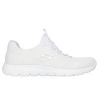 Skechers Women's Summits - Summer Blush Sneaker in White, Size 2 | Textile/Synthetic, Vegan, Machine Washable