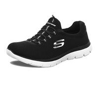 Skechers Womens Summits Top Player Sneaker, Black Mesh White Trim, 5 UK