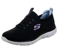Skechers Women's Summits Top Player Sneaker, Black Multicolor Bkmt, 4 UK