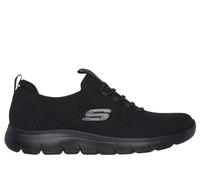 Skechers Women's Summits - Top Player Sneaker in Black, Size 8 | Textile/Synthetic, Vegan, Machine Washable