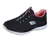 Skechers Women's Summits Sneaker, Black Pink, 6 UK