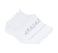 Skechers Women's Super Soft No Show Liner Socks - 6 Pack in White, Size Medium