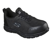 Skechers Women's Sure Track Jixie Sneaker, Black Textile/Synthetic, 6.5 UK