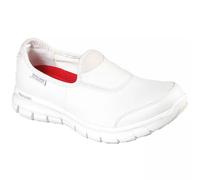 (3 UK, White) Skechers Womens Sure Track Slip Resistant Slip On Work Shoe