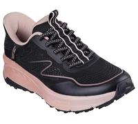 Skechers Women's Switch Back Mist Sneaker, Black Textile/Synthetic/Pink Trim, 4.5 UK