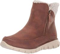 Skechers Women's Synergy Ankle boots, Brown Chestnut Micro Leather Natural Faux Sherpa Csnt, 7 UK