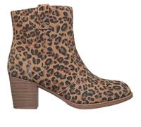 Skechers Women's Taxi - Western Way Bootie in Leopard, Size 8 | Leather