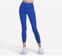 Skechers Women's Tempo 7/8 High Waisted Legging in Blue/Gold, Size 2XL | Nylon/Spandex