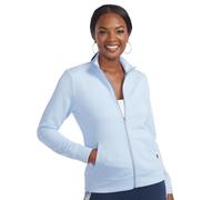 Skechers Women's GO WALK Everywhere Jacket in Blue/Silver, Size Large | Polyester