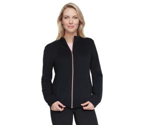 Skechers Women's The Go Walk Ottoman Jacket - Cozy Fit Sweatshirt | Casual, soft knit, full zip, recycled polyester, stand-up collar