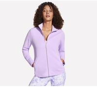 Skechers Women's The GO WALK Shine Jacket in White/Silver/Purple, Size 3XL | Recycled Polyester/Spandex