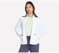 Skechers Women's The GO WALK Shine Jacket in White, Size 3XL | Recycled Polyester/Spandex