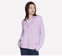 Skechers Women's The Hoodless Hoodie GO WALK Everywhere Jacket in Black, Size Small | Polyester