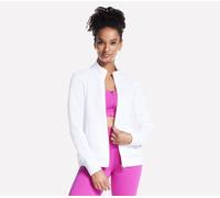 Skechers Women's The Hoodless Hoodie GO WALK Everywhere Jacket in White, Size 3XL | Polyester