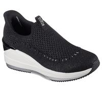 Skechers Women's The Triple Wedge-Clariti Hands Free Slip-ins Sneaker, True Black, 7 UK