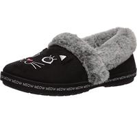 Skechers Women's Too Cozy-Meow Pajama Slippers, Black, 8 UK
