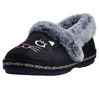 Skechers Women's Too Cozy Meow Pajamas Slipper, Navy, 7 UK