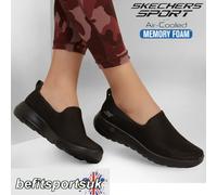 SKECHERS WOMENS TRAINERS BLACK SLIP-ON GO WALK LADIES MEMORY FOAM WALKING SHOES