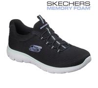 Skechers Womens Trainers Black Summits Summer Blush Memory Foam Shoes 150268