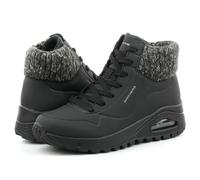 Skechers Uno Rugged Knit BLK Black Womens Hi Tops 167988 in a Plain Man-made in Size 3