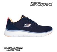 Skechers Women's Flex Appeal 5.0 New Thrive Sneaker, Navy Mesh/Multi Trim, 3 UK