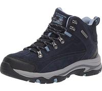 Skechers Women's Trego Alpine Trail Hiking Boot, Navy Suede/Light Blue Trim, 8 UK