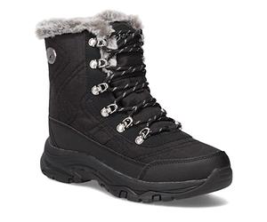 Skechers Women's Trego Cold Blues Boot, Black/White, 6.5 UK