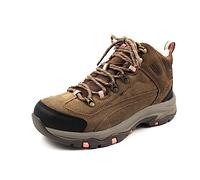SKECHERS Womens Trego Alpine Trail Waterproof Walking Boots Brown Suede/Light Coral Trim 8