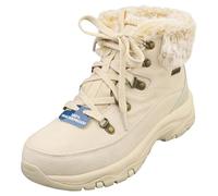 Skechers Women's Trego Snow Worries Ankle Boot, Natural Suede/Duraleather/Faux Fur, 8 UK
