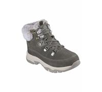 Skechers Women's Trego Snow Worries Ankle Boot, Olive Suede/Duraleather/Faux Fur, 6.5 UK