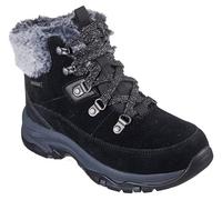Skechers Women's Trego Snow Worries Hiking Boot, Black Suede/Duraleather/Faux Fur, 3 UK