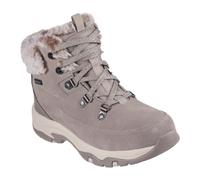 Skechers Women's Trego Snow Worries Winter Boots, Waterproof, Relaxed Fit, Air-Cooled Memory Foam, Lace-Up Boots, Mushroom