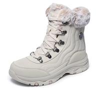 Skechers Women's Trego-Stormie Ankle Boot, Natural, 11