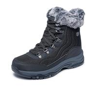 Skechers Women's Trego Stormie Boots, Black Nylon/Duraleather, 4 UK