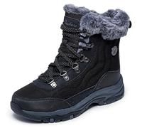 Skechers Women's Trego Stormie Waterproof Boot, Black, 3 UK