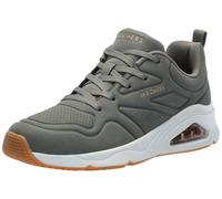 Skechers Women's Tres-Air Uno Ah - Mazing Sneaker, Olive Durasuede/Textile, 8 UK