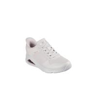 Skechers Women's Tres-Air Uno Easy Steppers Sneaker, Off White Mesh/Hot Melt, 5 UK