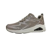 Skechers Women's Tres-Air Uno Glit-Airy Sneaker, Taupe Glitter Hot Melt/Mesh, 3 UK