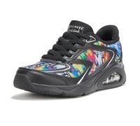 Skechers Women's Tres-air Uno-Iris Drip Hands Free Slip-ins Sneaker, Black/Black, 5 UK
