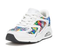 Skechers Women's Tres-air Uno-Iris Drip Hands Free Slip-ins Sneaker, White/Multi, 4 UK
