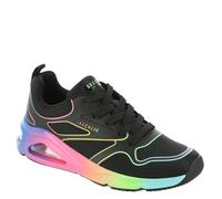Skechers Women's Tres-air Uno-Rainbow Roads Sneaker, Black Mulit, 9