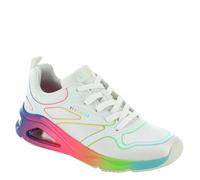 Skechers Women's Tres-air Uno-Rainbow Roads Sneaker, White Mulit, 11