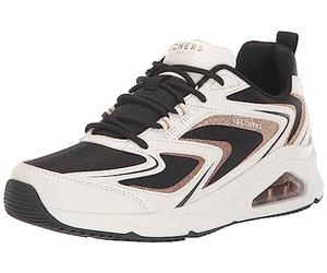 Skechers Women's Tres Uno-Street Fl-air Sneaker, White, 9
